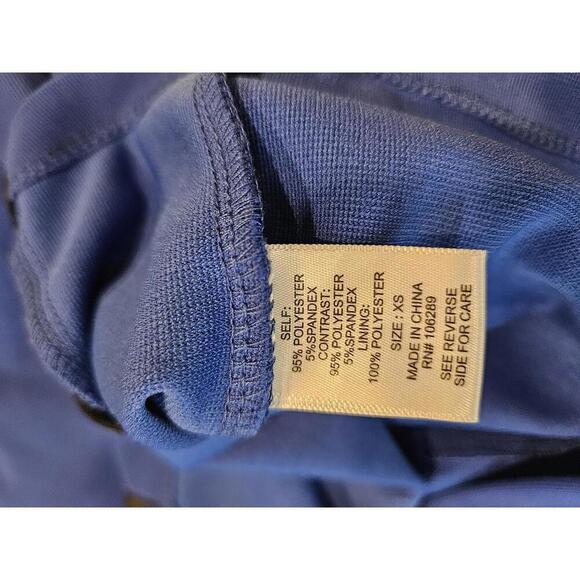 Nwt Guess Blue Bodycon Dress with Black Accents - XS - Picture 4 of 7